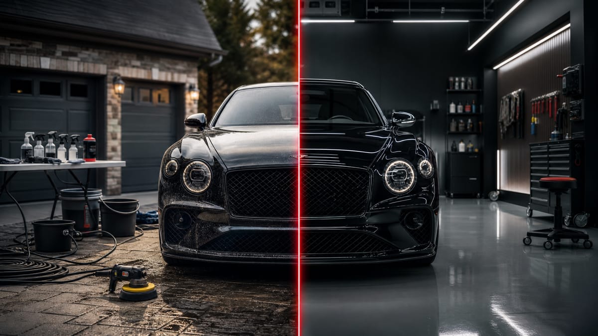 Mobile versus garage car detailing